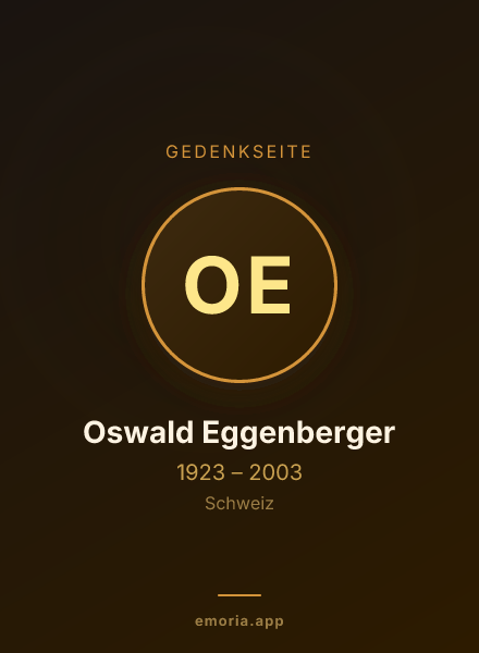 Gedenkportrait von Oswald Eggenberger