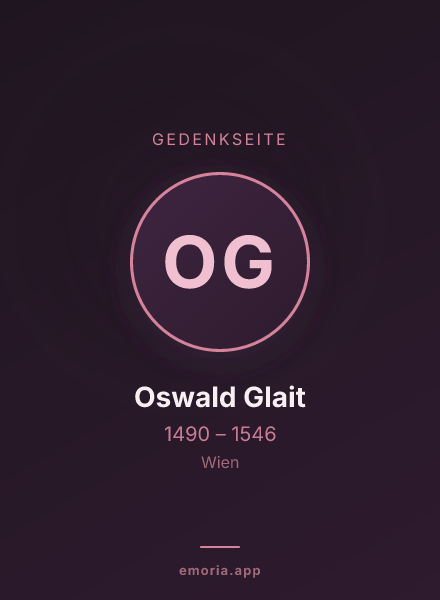Gedenkportrait von Oswald Glait