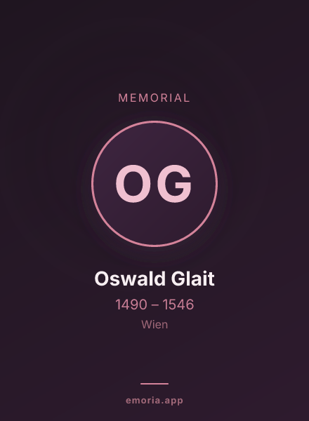 Memorial portrait of Oswald Glait