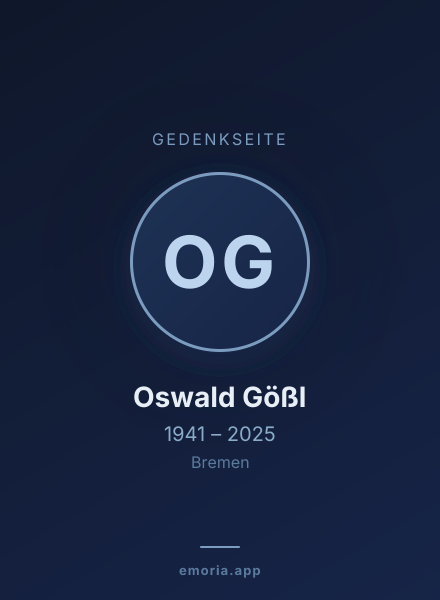 Gedenkportrait von Oswald Gößl