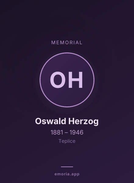 Memorial portrait of Oswald Herzog