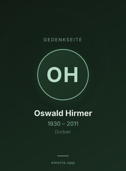 Gedenkportrait von Oswald Hirmer