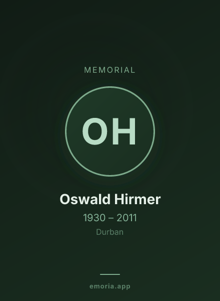 Memorial portrait of Oswald Hirmer