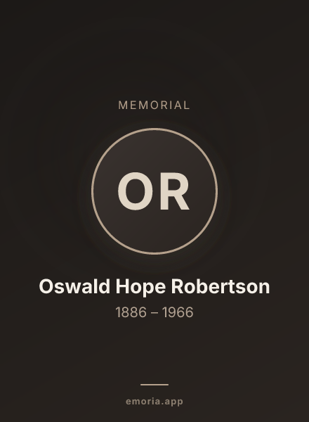 Memorial portrait of Oswald Hope Robertson