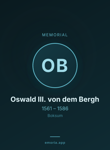 Memorial portrait of Oswald III. von dem Bergh