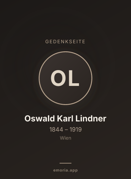 Gedenkportrait von Oswald Karl Lindner