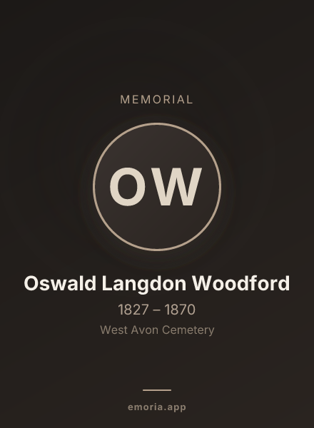 Memorial portrait of Oswald Langdon Woodford
