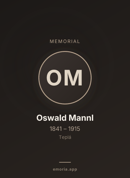 Memorial portrait of Oswald Mannl