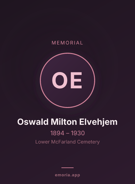 Memorial portrait of Oswald Milton Elvehjem