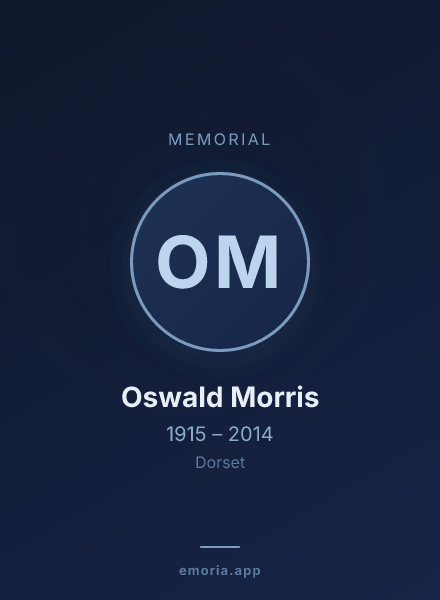 Memorial portrait of Oswald Morris