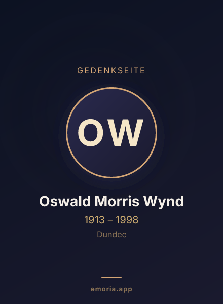 Gedenkportrait von Oswald Morris Wynd