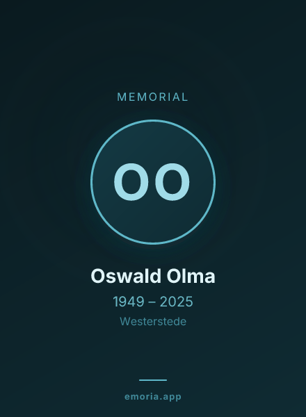 Memorial portrait of Oswald Olma