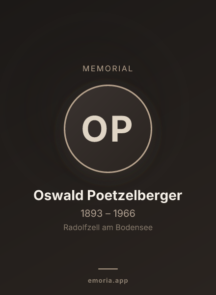 Memorial portrait of Oswald Poetzelberger