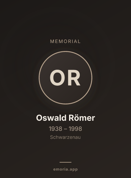 Memorial portrait of Oswald Römer