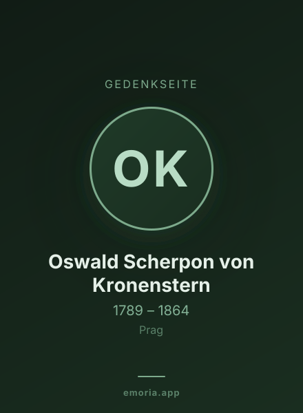 Gedenkportrait von Oswald Scherpon von Kronenstern