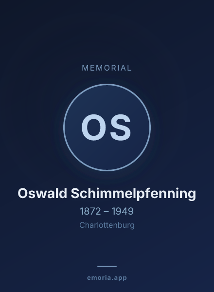 Memorial portrait of Oswald Schimmelpfenning