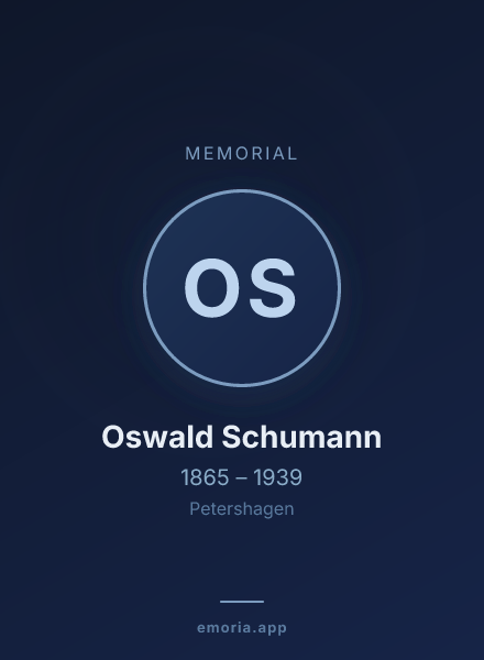 Memorial portrait of Oswald Schumann