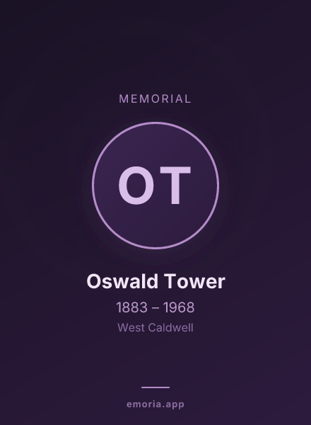Memorial portrait of Oswald Tower