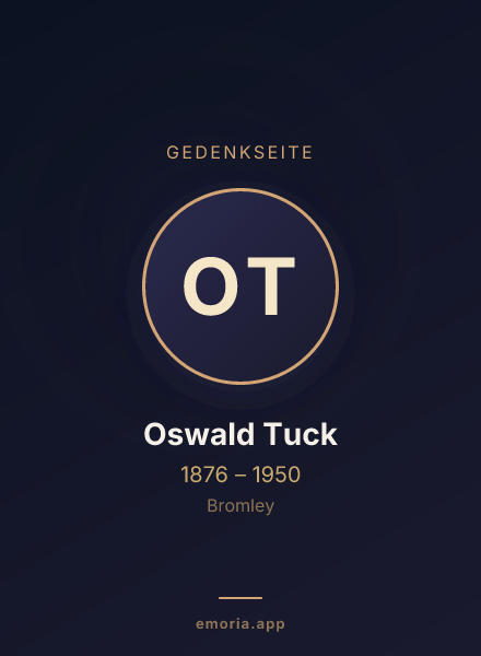 Gedenkportrait von Oswald Tuck