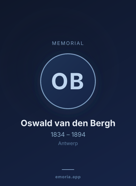 Memorial portrait of Oswald van den Bergh