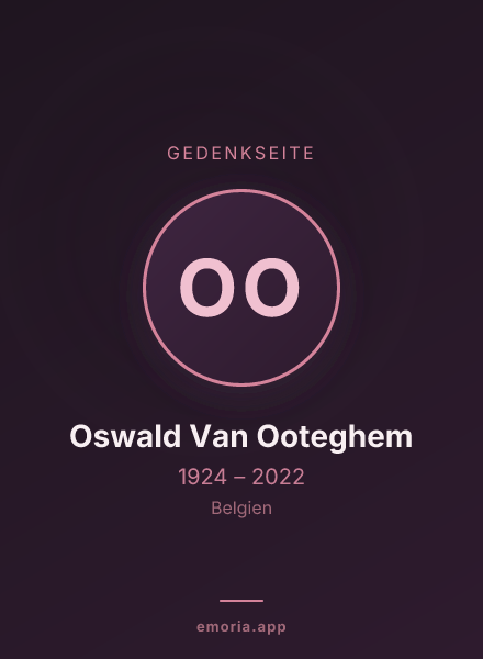 Gedenkportrait von Oswald Van Ooteghem