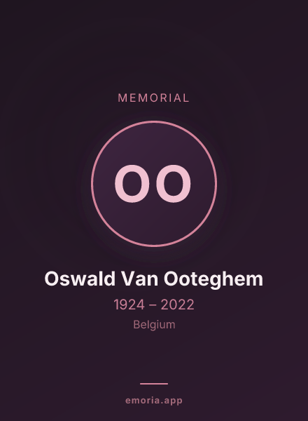 Memorial portrait of Oswald Van Ooteghem