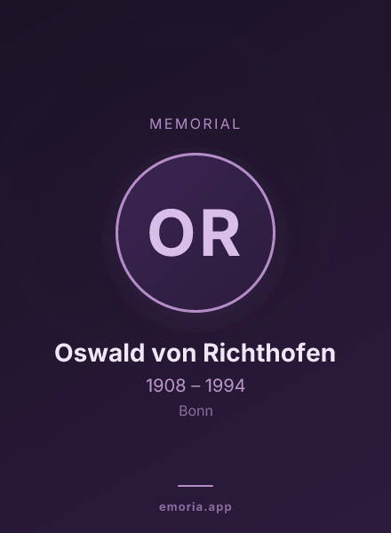 Memorial portrait of Oswald von Richthofen