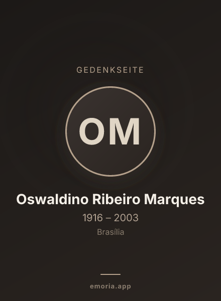 Gedenkportrait von Oswaldino Ribeiro Marques