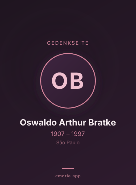 Gedenkportrait von Oswaldo Arthur Bratke