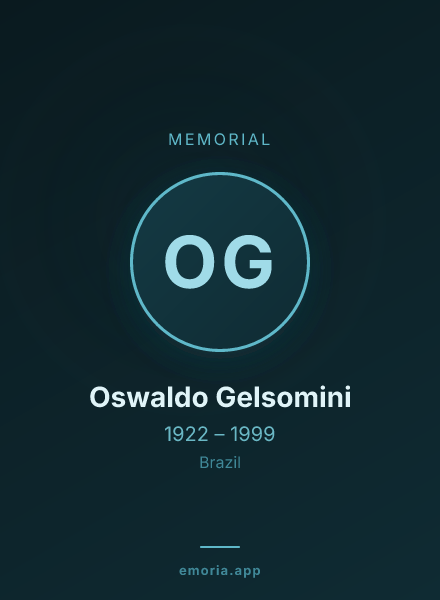Memorial portrait of Oswaldo Gelsomini