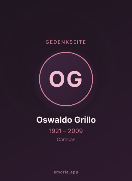 Gedenkportrait von Oswaldo Grillo