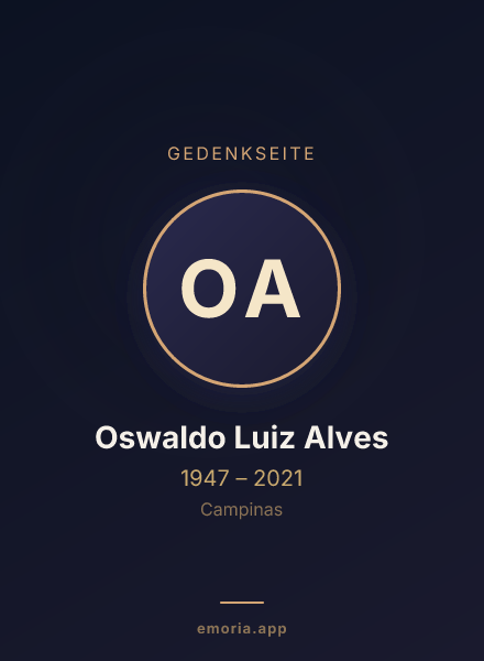 Gedenkportrait von Oswaldo Luiz Alves