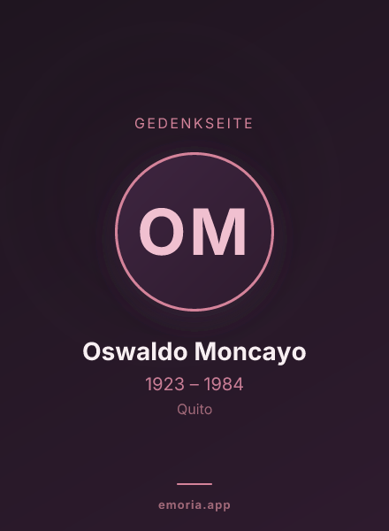 Gedenkportrait von Oswaldo Moncayo