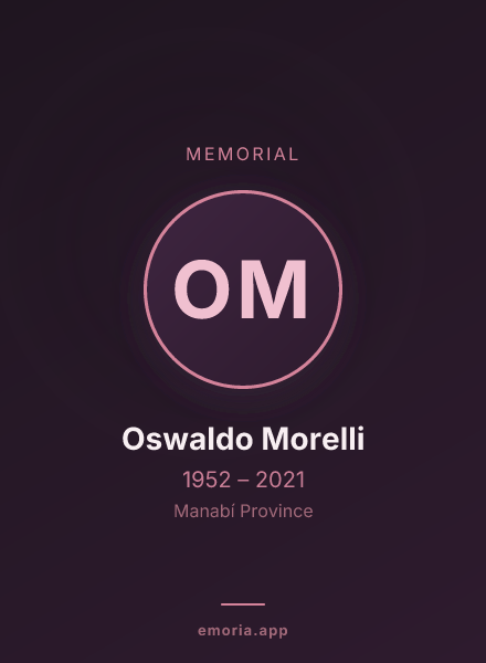 Memorial portrait of Oswaldo Morelli