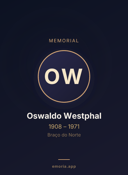 Memorial portrait of Oswaldo Westphal