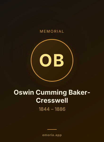 Memorial portrait of Oswin Cumming Baker-Cresswell