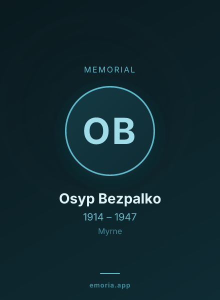 Memorial portrait of Osyp Bezpalko