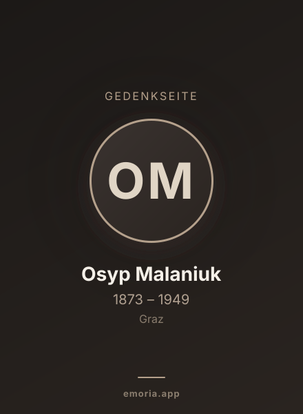 Gedenkportrait von Osyp Malaniuk
