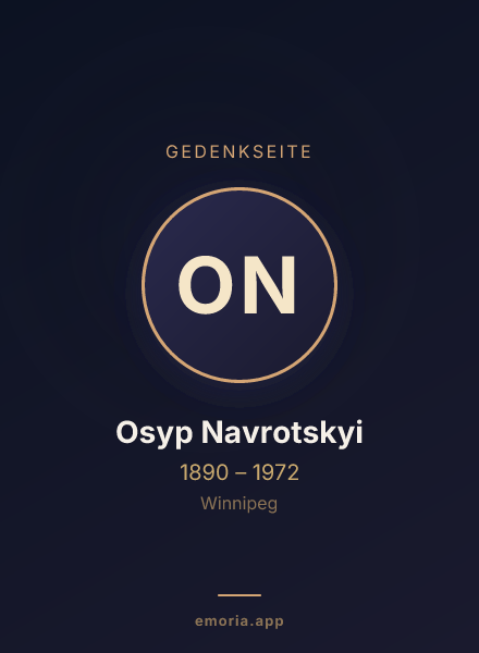 Gedenkportrait von Osyp Navrotskyi