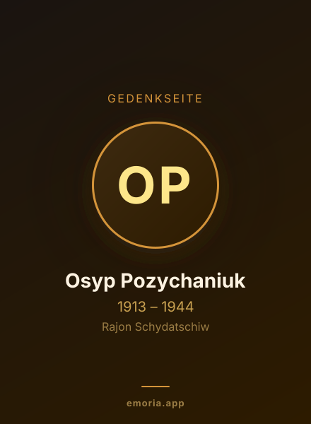 Gedenkportrait von Osyp Pozychaniuk