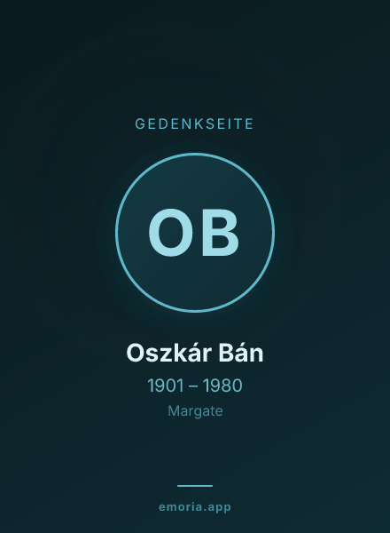 Gedenkportrait von Oszkár Bán