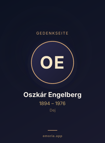 Gedenkportrait von Oszkár Engelberg
