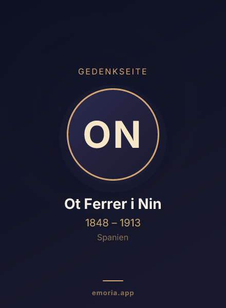 Gedenkportrait von Ot Ferrer i Nin