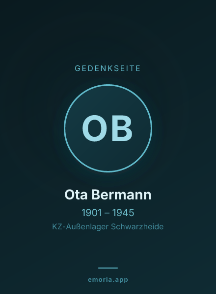Gedenkportrait von Ota Bermann