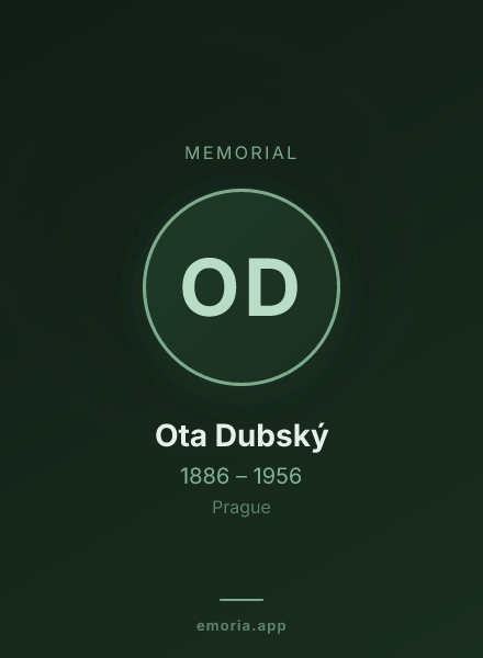 Memorial portrait of Ota Dubský