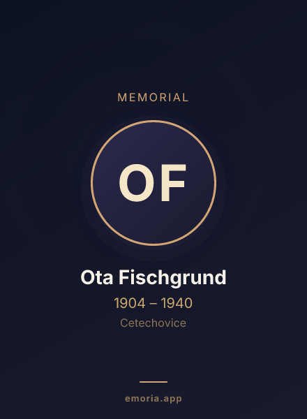 Memorial portrait of Ota Fischgrund