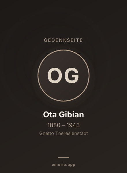 Gedenkportrait von Ota Gibian