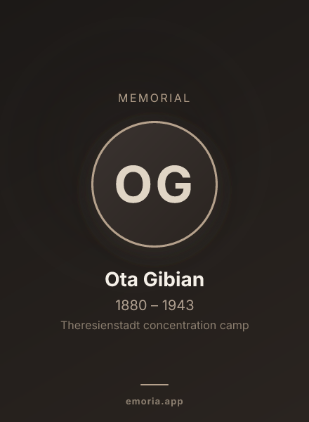 Memorial portrait of Ota Gibian