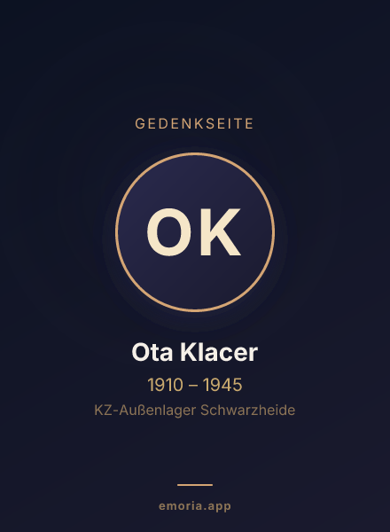 Gedenkportrait von Ota Klacer