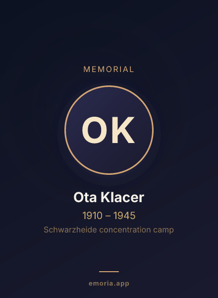Memorial portrait of Ota Klacer
